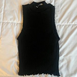 Bershka black knit top